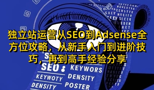 独立站运营从SEO到Adsense全方位攻略，从新手入门到进阶技巧，再到高手经验分享-轻创终点站