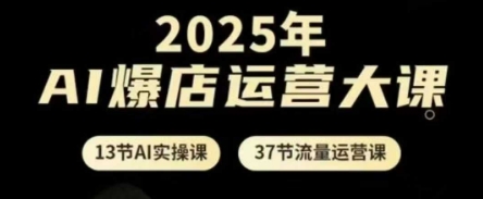 2025年AI爆店运营大课，13节AI实操课+37节流量运营课-轻创终点站