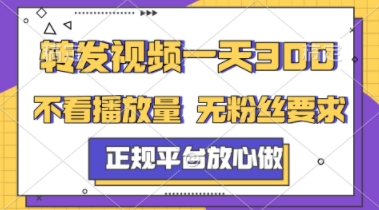 转发视频一天3张+，正规平台放心做，不看播放量，不看粉丝量，一个任务几分钟完成【揭秘】-轻创终点站