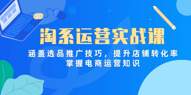 淘系运营实战课，涵盖选品推广技巧，提升店铺转化率，掌握电商运营知识-轻创终点站