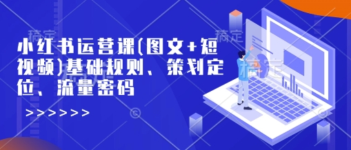 小红书运营课(图文+短视频)基础规则、策划定位、流量密码-轻创终点站