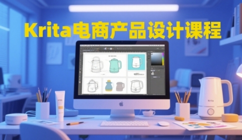 Krita电商产品设计课程，掌握从工具使用到创意落地的全链路设计能力-轻创终点站