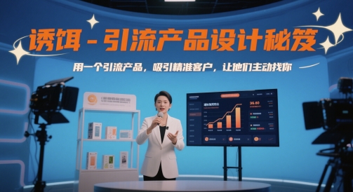 诱饵-引流产品设计秘笈，用一个引流产品，吸引精准客户，让他们主动找你-轻创终点站
