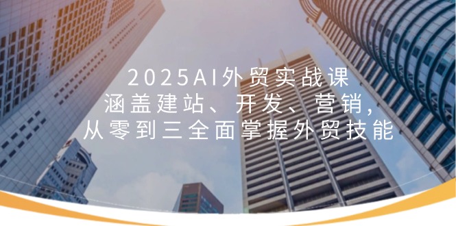2025AI外贸实战课：涵盖建站、开发、营销, 从零到三全面掌握外贸技能-轻创终点站