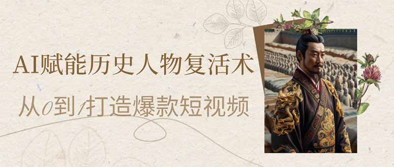 AI赋能历史人物复活术：从0到1打造爆款短视频-轻创终点站