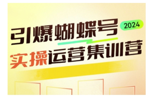 引爆蝴蝶号实操运营，助力你深度掌握蝴蝶号运营，实现高效实操，开启流量变现之路-轻创终点站