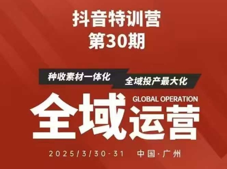 抖音特训营第30期线下培训资料，没有录音视频，正版整理的脑图资料及学员总结核心点-轻创终点站