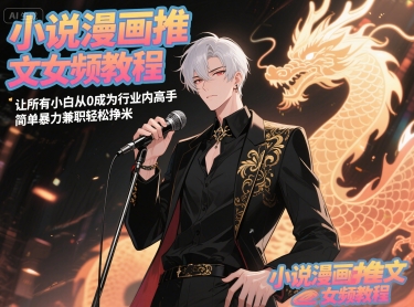 小说漫画推文女频教程，让所有小白从0成为行业内高手，简单暴力兼职轻松挣米-轻创终点站
