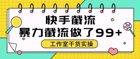 快手暴力截流玩法，全自动无需人工，每日单号50+精准客资【揭秘】-轻创终点站