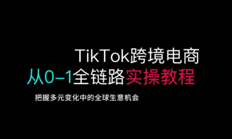 TikTok跨境电商从0-1全链路全方位实操教程，把握多元变化中的全球生意机会-轻创终点站