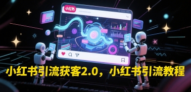 小红书引流获客2.0，小红书引流教程-轻创终点站