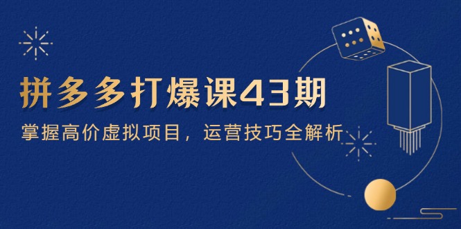 拼多多打爆课第 43 期，掌握高价虚拟项目，运营技巧全解析(15节-轻创终点站