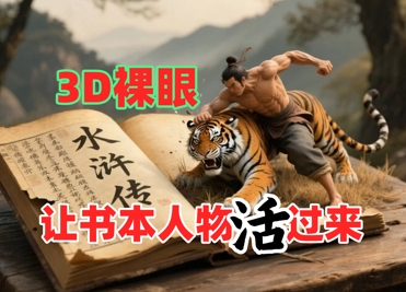 书本人物裸眼3D视频，新的玩法，流量超猛，保姆级教程-轻创终点站