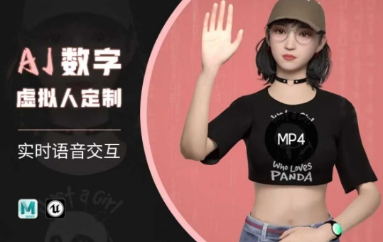 Ai数字人虚拟(智能体)实时语音交互特训营，​自行定制超写实角色AI数字人交互技术-轻创终点站