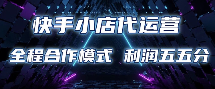 快手小店代运营 限时托管计划 合作模式 利润五五分成【揭秘】-轻创终点站