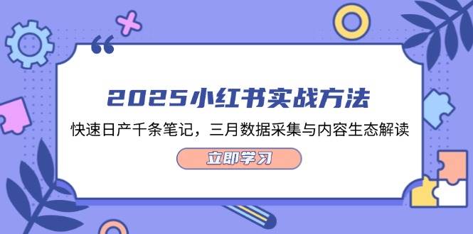2025小红书实战方法，快速日产千条笔记，三月数据采集与内容生态解读-轻创终点站