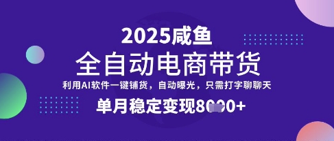 全网首发【闲鱼全自动电商带货】三年磨一剑，一朝露锋芒，单月稳定变现8k+【揭秘】-轻创终点站