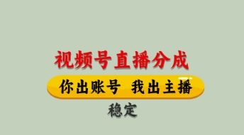 视频号直播分成，全程托管招募，单月轻松变现8k【揭秘】-轻创终点站