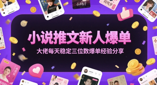 小说推文新人爆单大佬每天稳定三位数爆单经验分享-轻创终点站