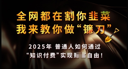 知识付费如何做到月入过W+，2025我来教你做“镰刀”【揭秘】-轻创终点站