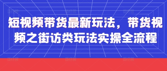 短视频带货最新玩法，带货视频之街访类玩法实操全流程-轻创终点站
