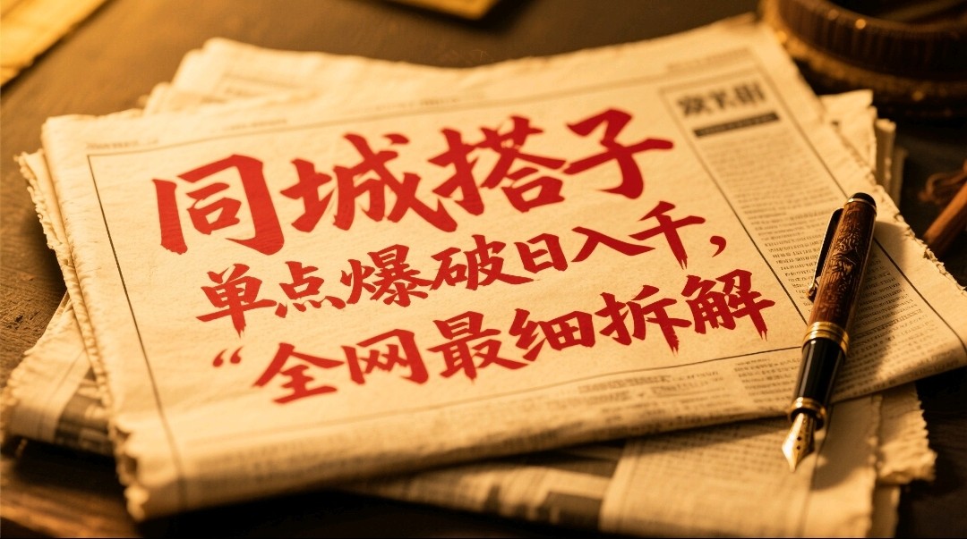 同城搭子群19.9单点爆破日入千，搭子组局月入万，全网最细拆解-轻创终点站