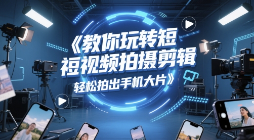 教你玩转短视频拍摄剪辑，轻松拍出手机大片-轻创终点站