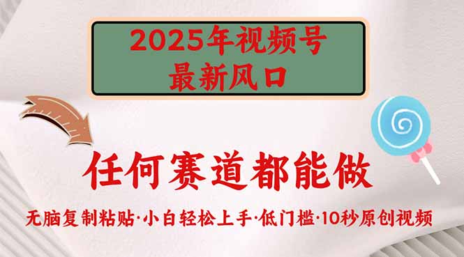 2025年视频号新风口，低门槛只需要无脑执行-轻创终点站