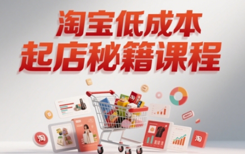 淘宝低成本起店系统课，助你快速起店，实现弯道超车-轻创终点站