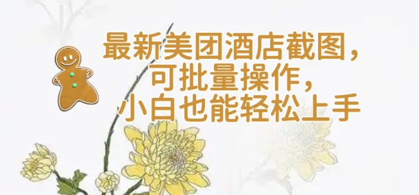 【轻云】最新美团酒店截图，可批量操作，小白也能轻松上手-轻创终点站