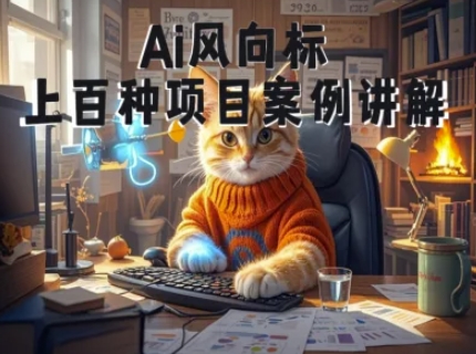 Ai风向标-附100种项目案例玩法-0基础小白到大神ai视频商业应用教学-轻创终点站