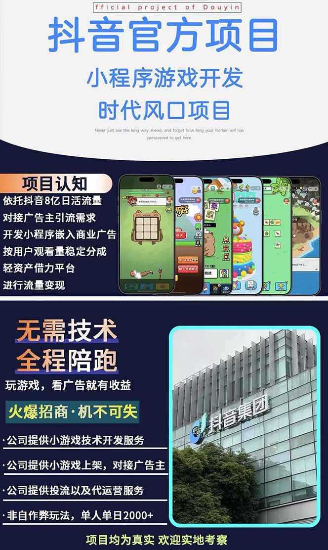 图片[1]-2025最热抖音官方项目 Ai时代风口项目小程序游戏开发 实测单个游戏日收…-轻创终点站