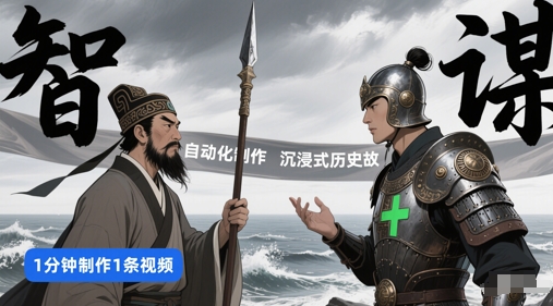 扣子工作流一键生成沉浸式历史故事，一天工作量，3分钟搞定-轻创终点站