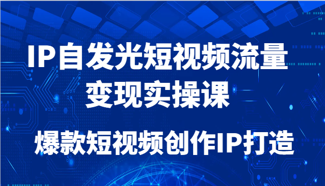 IP自发光短视频流量变现实操课，爆款短视频创作IP打造-轻创终点站