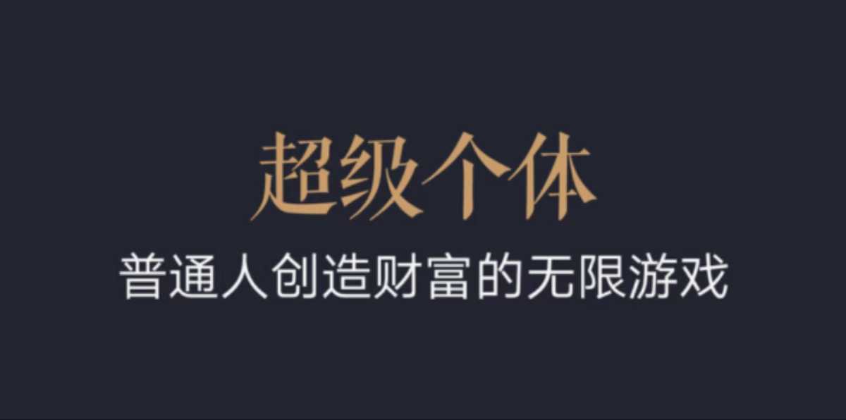 超级个体：2024-2025翻盘指南，普通人创造财富的无限游戏-轻创终点站
