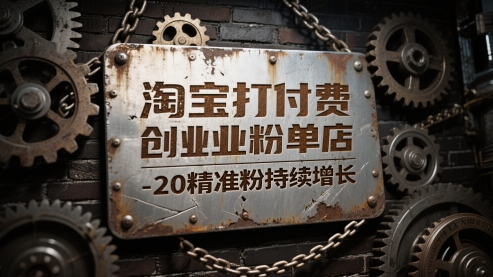 淘宝打付费创业粉单店每天稳定10-20精准粉持续增长【揭秘】-轻创终点站