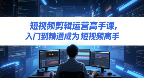 短视频剪辑运营高手课，入门到精通成为短视频高手-轻创终点站